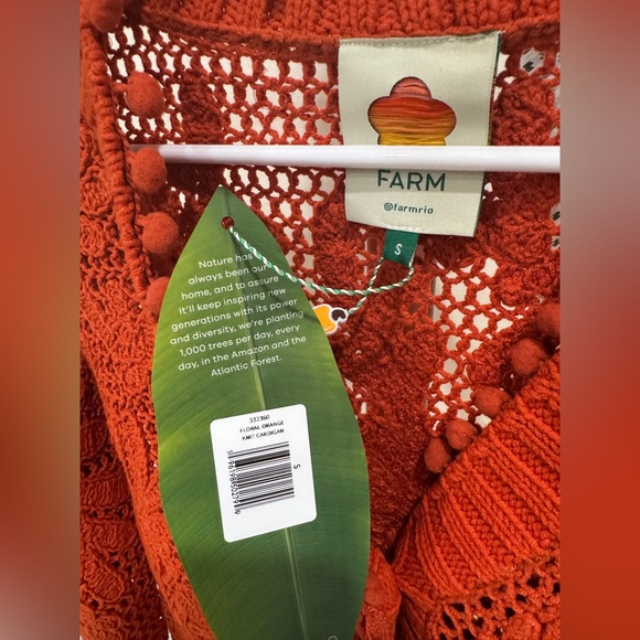 FARM Rio Red Crochet Knit Cardigan - Picture 6 of 10